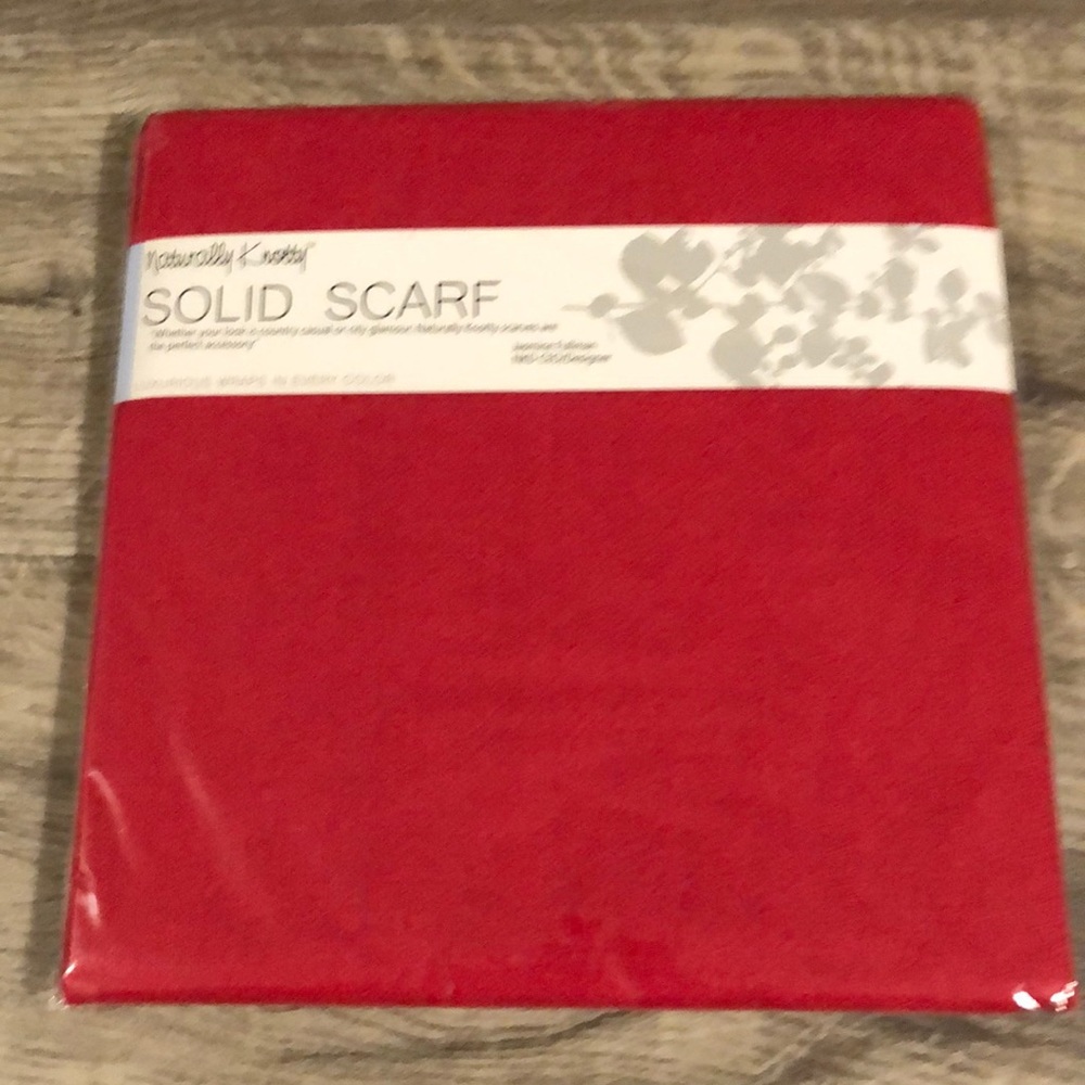 Naturally Knotty Solid Scarf Color Solid Red